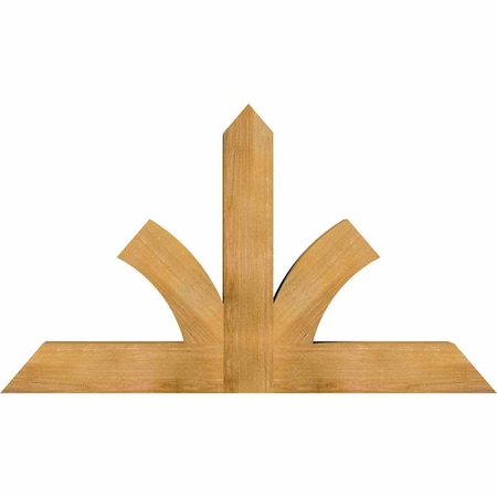 Ekena Millwork Richland Rough Sawn Timber Gable Bracket, Western Red Cedar, 60"W x 35"H x 6"D x 6"F, 14/12 Pitch GBW060X35X0606RIC00RWR